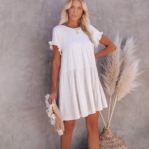 VICI Maloney Linen Blend Tiered Babydoll dress 💕